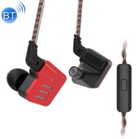 KZ BA10 tien eenheid bewegende ijzer metaal in-ear universele bedrade bediening oortelefoon met microfoon (rood)