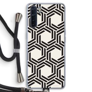 Geometrisch patroon: Oppo A91 Transparant Hoesje met koord