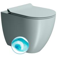 Toilet Closet Swirlflush S-Trap/P-Trap Sapho Pura 36x55 Mat Blauw
