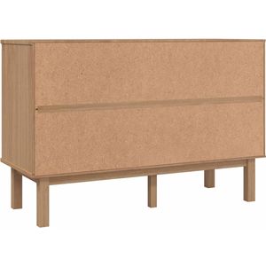 The Living Store OTTA houten ladekast - 111x42x73.5 cm - massief grenenhout - 6 lades