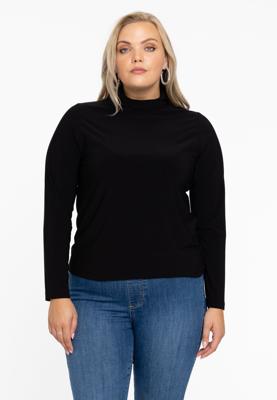 Yoek Shirt col | Zwart | Maat 42/44