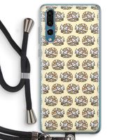Slapende poes: Huawei P20 Pro Transparant Hoesje met koord