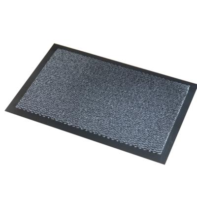 Deurmat Faro - zwart/grijs - 60 x 80 cm - schoonloopmat