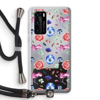 Bloemetjes: Huawei P40 Transparant Hoesje met koord