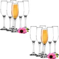 Champagneglazen - 12x - Rocroi - 200 ml - D5 x H23 cm - glas - flutes