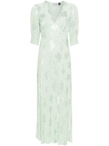 Rixo robe Zadie mi-longue à col v - Vert