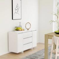 Dressoir met 3 lades 120x41x75 cm bewerkt hout wit