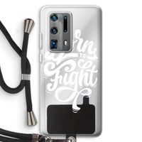 Born to Fight: Huawei P40 Pro Plus Transparant Hoesje met koord