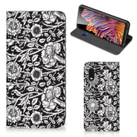 Samsung Xcover Pro Smart Cover Black Flowers - thumbnail