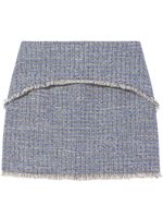 Proenza Schouler White Label minijupe en tweed à bords francs - Bleu - thumbnail