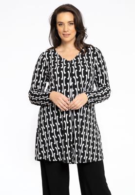 Yoek Tuniek met V-hals BETA | Zwart | Maat 42/44