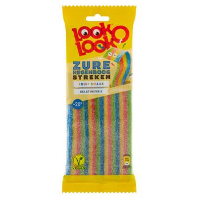 Look O Look Look O Look - Zure Streken Regenboog 125 Gram 18 Stuks