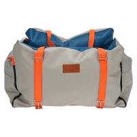 Knus Autostoel / reismand hondenmand beige / blauw / oranje