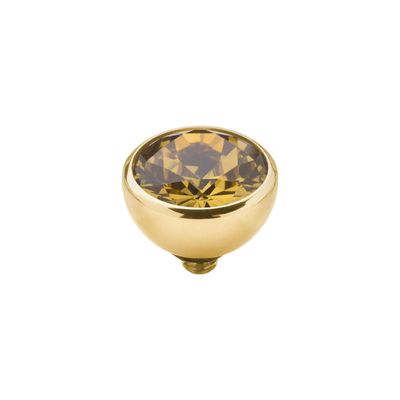 Melano Twisted Basic CZ Steentje Desert Peach Goud | 8 mm