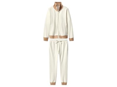 esmara Fleece dames huispak (Wit, S (36-38))