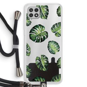 Tropische bladeren: Samsung Galaxy A22 4G Transparant Hoesje met koord
