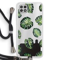 Tropische bladeren: Samsung Galaxy A22 4G Transparant Hoesje met koord