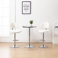 Barstoelen 2 st kunstleer wit Barstoelen 2 st kunstleer wit