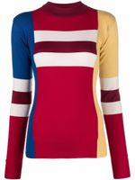 colville pull colour block en laine - Rouge