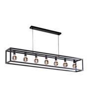 Highlight Design hanglampFragola 170cm 7-lichts zwart - H5841.01