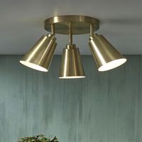 its about RoMi Plafondlamp Bremen 3-lamps - Goud - thumbnail