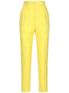 Dolce & Gabbana pantalon de tailleur en jacquard - Jaune