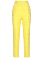 Dolce & Gabbana pantalon de tailleur en jacquard - Jaune - thumbnail