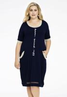 Yoek Jurk korte mouw ENJOY | Blauw | Maat 58/60