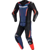 ALPINESTARS GP Force V2 2PC Suit, 2-delig motorpak, Zwart-Blauw-Rood Fluo