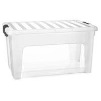 Multi Storage Opslagbox met deksel - transparant - 36 liter - 52 x 27 x 36 cm - kunststof
