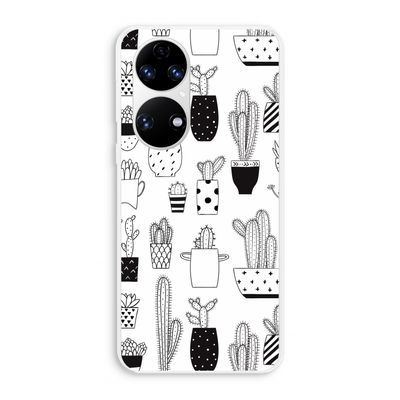 Cactusmotief: Huawei P50 Transparant Hoesje