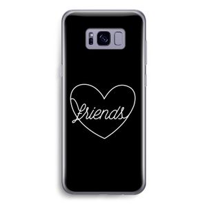 Friends heart black: Samsung Galaxy S8 Transparant Hoesje