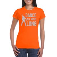 Dance all night long / 70s / 80s t-shirt oranje voor dames 2XL  -