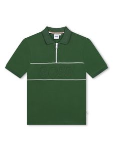 BOSS Kidswear polo en coton stretch à logo brodé - Vert