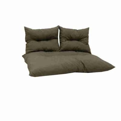 Klassieke palletkit - taupe - matras + 2 rugkussens - JARDIN PRIVE