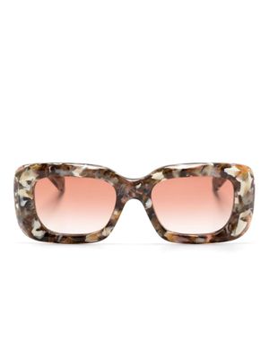 Chloé Eyewear lunettes de soleil rectangulaires Gayia - Marron