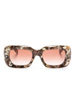 Chloé Eyewear lunettes de soleil rectangulaires Gayia - Marron