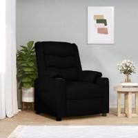 Fauteuil verstelbaar kunstleer zwart
