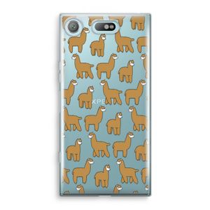 Alpacas: Sony Xperia XZ1 Compact Transparant Hoesje