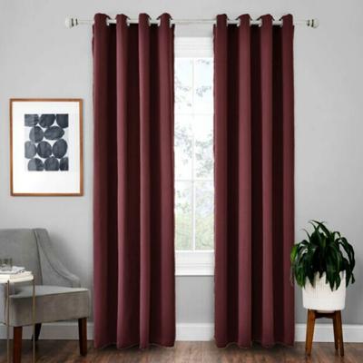 4-delige hoge-precisie gordijn schaduwdoek isolatie solide gordijn grootte: 140 × 175 (wijn rood)
