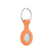Icon Siliconen Hoesje met Sleutelhanger voor Apple AirTag - Cover met Sleutelhanger-ring - Oranje