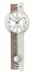 AMS W7440 Wandklok met slinger Natuursteen-Aluminium 67 cm