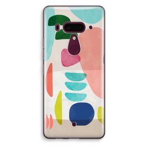 Bold Rounded Shapes: HTC U12+ Transparant Hoesje