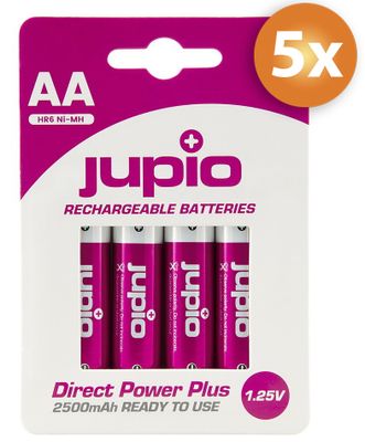 Pak van 20 x Jupio AA batterijen Direct Power Plus 2500mAh