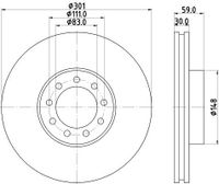Remschijf Gecoat 54776PRO 8DD355115531 Remschijf Gecoat 54776PRO 8DD355115531
