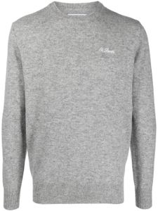 MC2 Saint Barth pull en laine à logo brodé - Gris