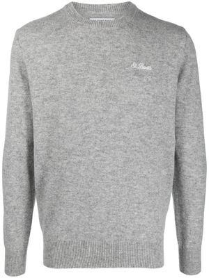 MC2 Saint Barth pull en laine à logo brodé - Gris