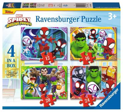 Ravensburger puzzel 12-16-20-24 stukjes spidey en his amazing friends