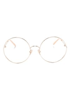 Chloé Eyewear lunettes de vue rondes à logo gravé - Or