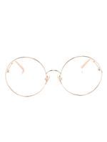 Chloé Eyewear lunettes de vue rondes à logo gravé - Or